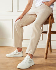 Trends mom fit Denim Jeans(Men's Mom fit cream)