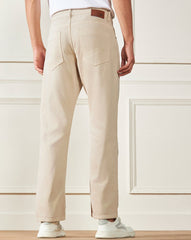 Trends mom fit Denim Jeans(Men's Mom fit cream)