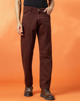 Fashionable and Fit Denim Jeans(Men's Mom Fit Brown)