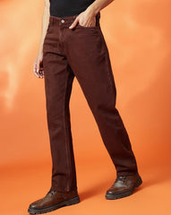 Fashionable and Fit Denim Jeans(Men's Mom Fit Brown)