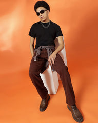 Fashionable and Fit Denim Jeans(Men's Mom Fit Brown)