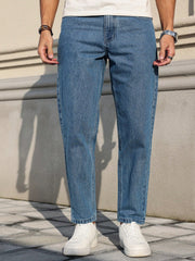 Street Wear Mens Elegant Loose Fit Jeans in Darkblue Color