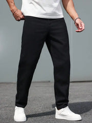 Mens Mom Fit Black Denim Jeans