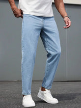 Mens Mom Fit Light Blue Denim Jeans