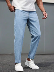 Mens Mom Fit Light Blue Denim Jeans