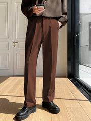 Mens Formal Brown Trouser Korean Pant