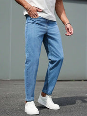 Mens Mom Fit Blue Denim Jeans