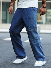 Fashinable Design Men's Pocket mom fit jeans(Men's 6Pocket mom fit Stone)