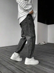 Stylish Mom Fit Mens Charcol Jeans