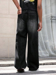 Mens Silver Shaded Whisker Jeans