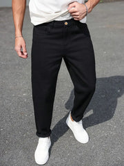 Mens Mom Fit Black Denim Jeans
