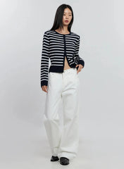 Womens Wide Leg White Denim Jeans