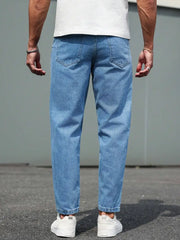 Mens Mom Fit Blue Denim Jeans
