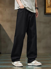 Losse Fit Mens Wide Leg Black Jeans - Baggy Style