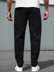 Mens Mom Fit Black Denim Jeans