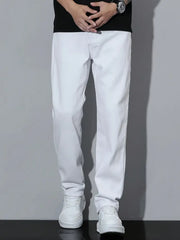 Mens Mom Fit White Denim Jeans