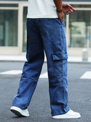 Fashinable Design Men's Pocket mom fit jeans(Men's 6Pocket mom fit Stone)