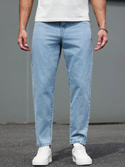 Mens Mom Fit Light Blue Denim Jeans