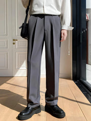 Mens Formal Gray Trouser Korean Pant