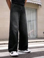 Mens Silver Shaded Whisker Jeans