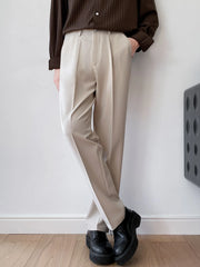 Mens Formal Cream Trouser Korean Pant