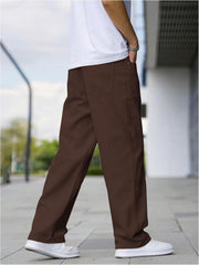 Mens Wide Leg Brown Jeans