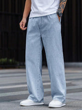 Comfortable Loose Fi Baggy Style Blue Jeans