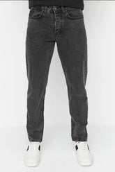 Comfort and Fit Denim Jeans(Men's Mom fit Charcoal)