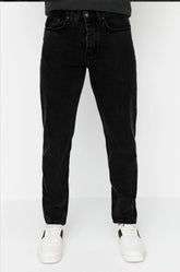 City Look mom fit Denim Jeans(men's Mom fit Black)