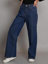 Dark Blue Wide leg denim jeans(Wide leg Dx)