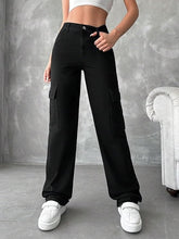 Stylish look Pocket cargo Denim jeans(Pocket black)