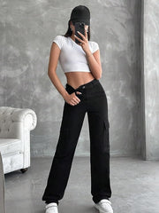 Stylish look Pocket cargo Denim jeans(Pocket black)