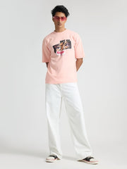 Men's Falred Denim jeans(Men's Wide leg White)