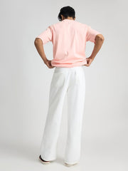 Men's Falred Denim jeans(Men's Wide leg White)