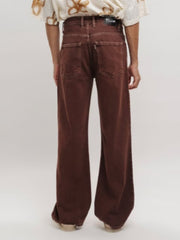 Stylish Men's Flared Denim jeans(Men's Wide leg Brown)