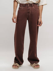 Stylish Men's Flared Denim jeans(Men's Wide leg Brown)