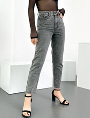 mom fit denim jeans(Mom fit Charcoal)