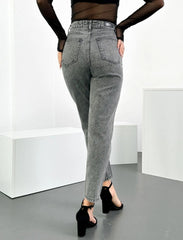 mom fit denim jeans(Mom fit Charcoal)