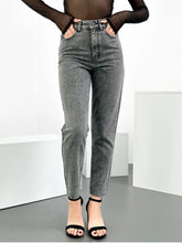mom fit denim jeans(Mom fit Charcoal)