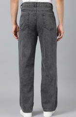 Men's Fashinable Denim jeans(Men's Wide leg Charcoal)