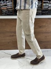 Men Denim six pocket mom fit jeans(Men's 6pocket mom fit cream)