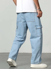 Men's Stylish Pocket Denim Mom fit jeans(Men's 6pocket Mom fit Ice)