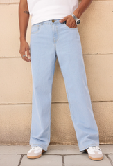 Men's Urbana design Denim jeans(Men's Wide leg Ice)