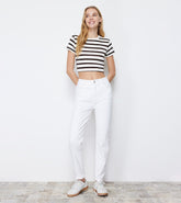 Classic mom fit design Denim jeans(Mom fit White)