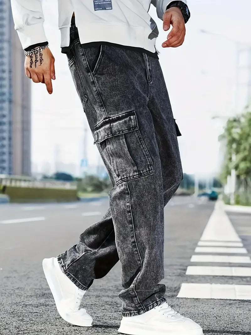 Men’s Mom Fit Style Siz Pockets Denim Jeans - Durable & Stylish