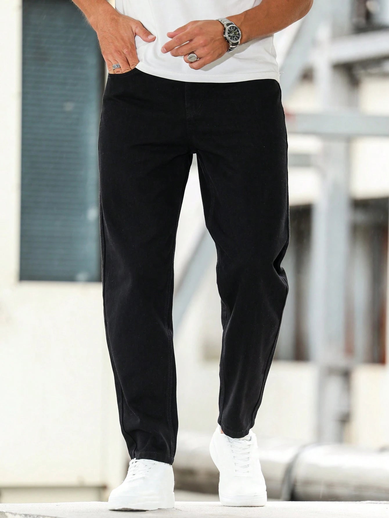 Mens Black Mom Fit Jeans For Everyday Fashion