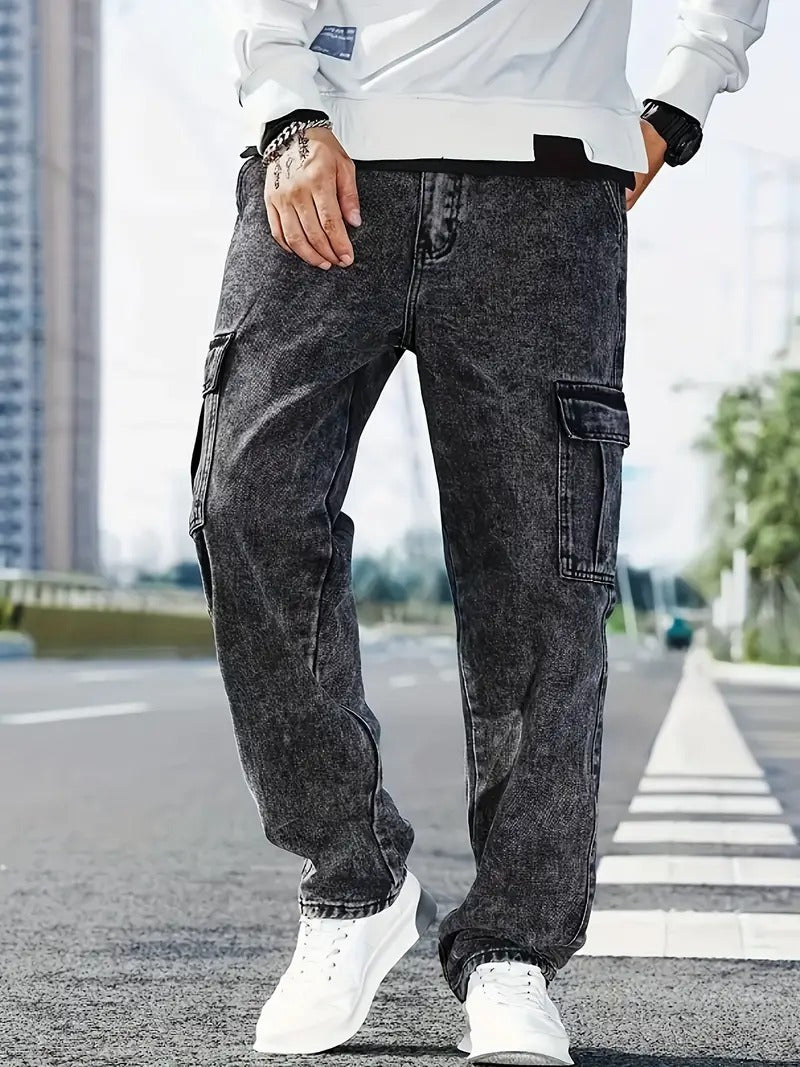 Men’s Mom Fit Style Siz Pockets Denim Jeans - Durable & Stylish