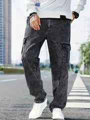 Men’s Mom Fit Style Siz Pockets Denim Jeans - Durable & Stylish