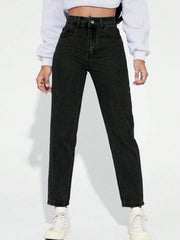 Womens Loose Fit Anker Length Denim Jeans