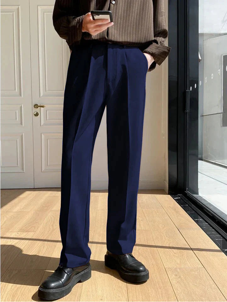 Mens Formal Blue Trouser Korean Pant